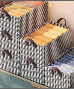 Wardrobe foldable cloth organizer Thick fabric storage box