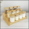 12Pcs Glass Spice Jars with Bamboo Lid