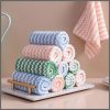 5pcs Kitchen cleaning coral fleece dishcloth super absorbent towel