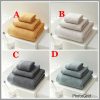 3Pcs/Pack Long-Staple Cotton Bath Towel Face Towel Set Solid