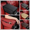Universal car armrest pad with side storage