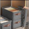 Foldable multipurpose hard fabric clothes/closet organizer