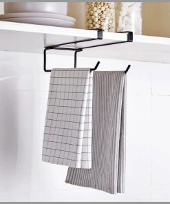 Double metallic undershelf paper towel holder