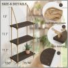 3 Tier Wooden  Floating Shelf / Hanging Rope Organizer Rack