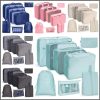 8pcs Luggage Travel Organizers For Suitcase With Toiletry Case