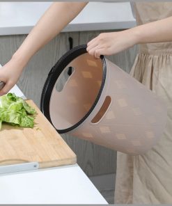 Round faux material Dustbin