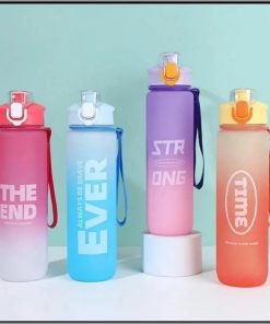 Bpa free motivational water bottle