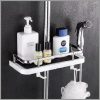 Rotating hook Shower storage rack