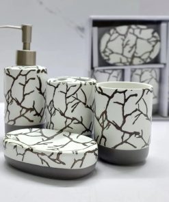Marble profile ceramic 4in1 bathroom set