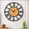Antique Wall Clock with Bamboo Detail