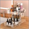 2 tier multifunctional clear organising tray with dividers