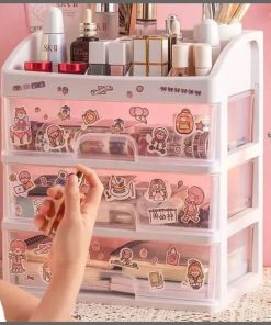 Cute cosmetic storage box organizer