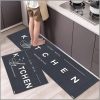 2pcs Kitchen mats with a rubber bottom