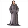 Premium Snuggie fleece blanket with sleeves and Kangaroo pocket
