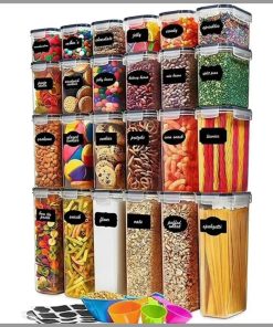 24pcs Bpa free airtight plastic containers