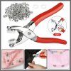 Metallic snup button pliers set