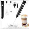 2 in1 Electric Milk Frother, Rechargeable hand-Held Electric Milk Frother 3 Adjustable