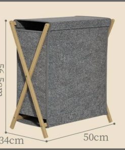 Foldable laundry hamper with cover lid