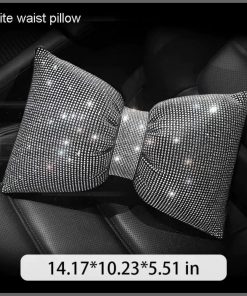 Universal luxury rhinestone diamond bowknot car headrest