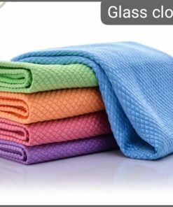 5pcs Fish Scale Microfiber glass Cleaning Cloth