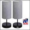 Dimmable nightstand lamp with usb port