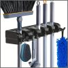 Organizer with 5 Position 6 Hooks for Brush Mop and Broom Tool Storage