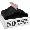 10pcs Luxury velvet premium Rose Gold antislip hangers