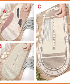 Fluffy Oval Soft Bedroom Bedside Rugs
