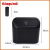 Car trash can with auto rebound push lid
