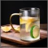 300ML glass water cup with handle