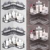Metallic corner bathroom organizer