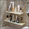 Small Luxury bathroom shelf with Mable glass plate