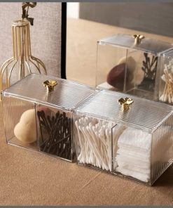 Double Multifunction Makeup Cotton Pad Storage Box for Cotton Swab