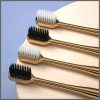 High-end golden bamboo charcoal toothbrush for men and women