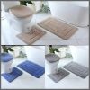 3 piece thickened bathroom toilet mat nonslip