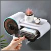 Multipurpose water proof tissue box with drawer and top tray