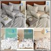 4pc Double Sided Luxurious High Quality Duvet Cover Set (Floral Edition)