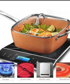 Multipurpose non stick copper square casserole 4pcs pan