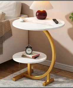 Nordic luxury double layer side table