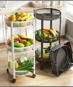3 Tier Metallic multipurpose  vegetable/fruit rack