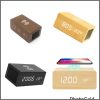 Wireless Charging Bamboo Wooden Digital Alarm Clock