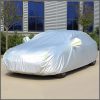 Universal Grey Car Cover with Fleece and Reflector on the sides