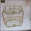 Vanity cosmetic organizer with acrylic tray
