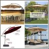 Heavy base high quality canvas outdoor umbrella