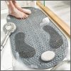 PVC toilet bathroom non-slip mat with grid stone