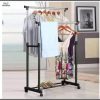 Coat rack/Floor coat rack, double pole stainless steel hanger
