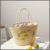 Stylish Embroidered Straw Bag