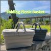 3 in 1 Foldable Collapsible Camping Hand Basket /Picnic Basket  Bag-Covertable to a Table, Storage unit, Cutting Board