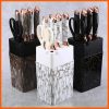 7in1 marble effect knife set with sharpener