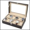 12 Slots Leather Watch Case Storage Box